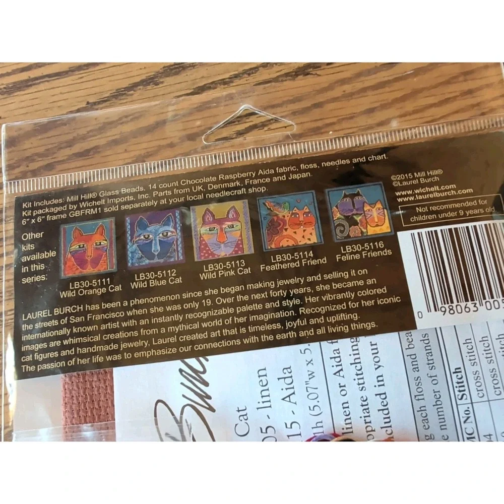 New Mill Hill Kit Laurel Burch Beaded LB30-5115 Red Cat